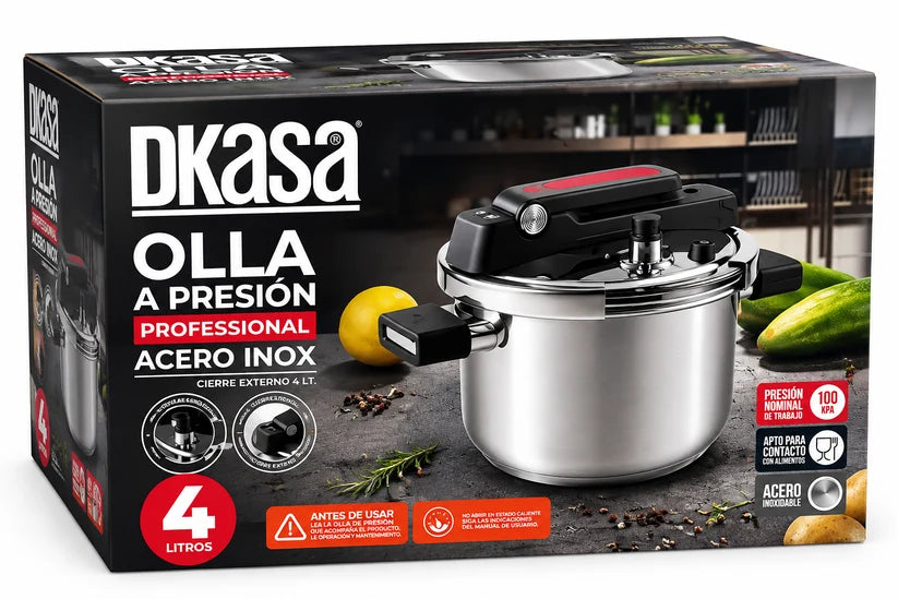 Olla A Presión Dkasa Cierre Hermético 4L