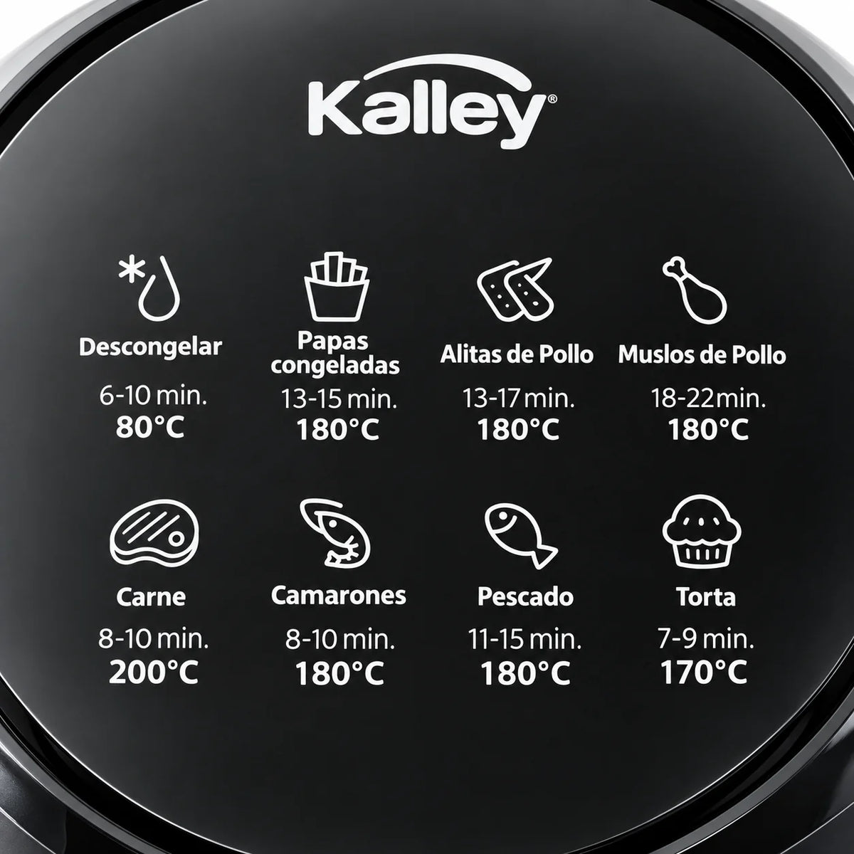 Freidora de Aire KALLEY K-MAF35 De 3.5 Litros Con 8 Programas