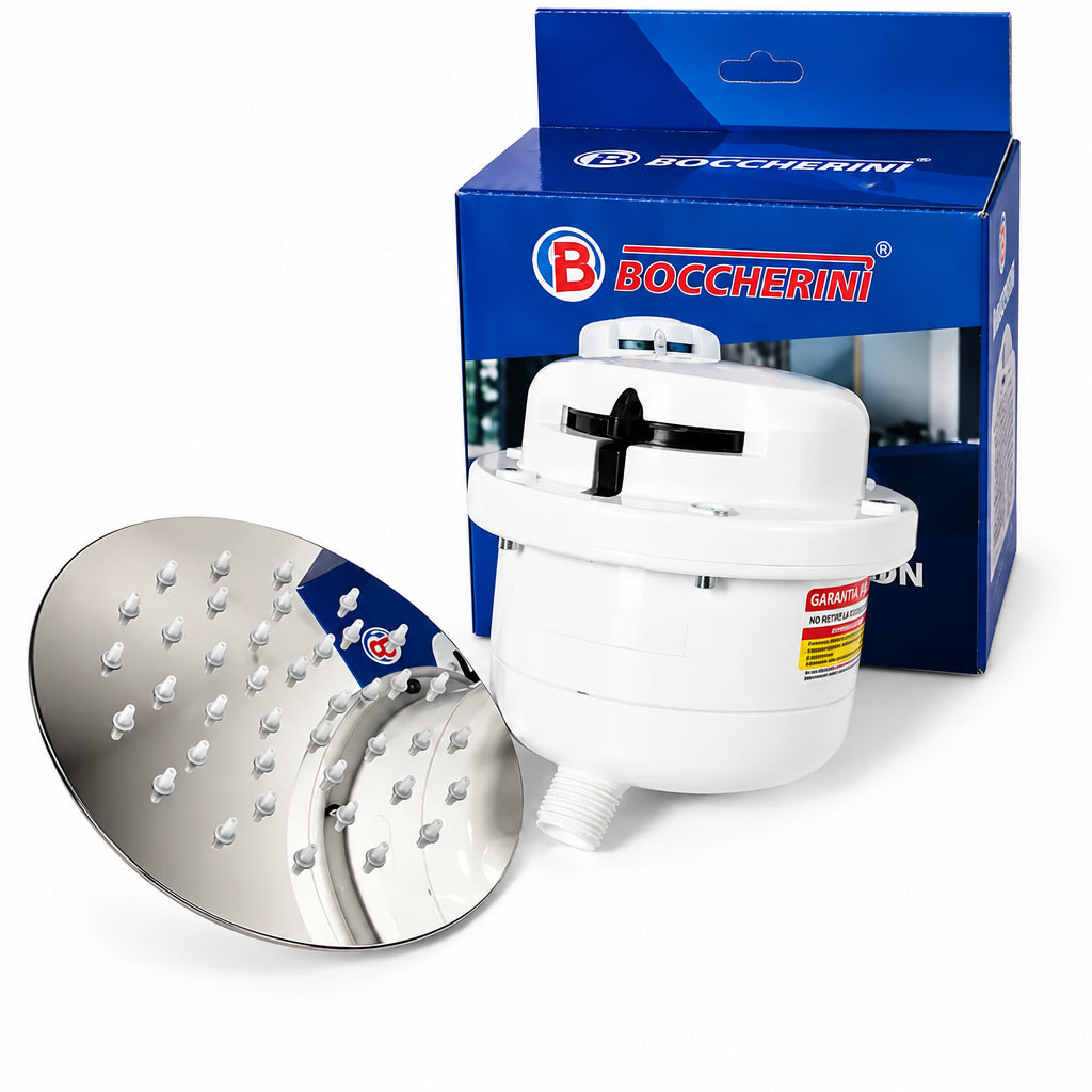 Ducha Eléctrica Boccherini 110 V Blanca Con Regadera