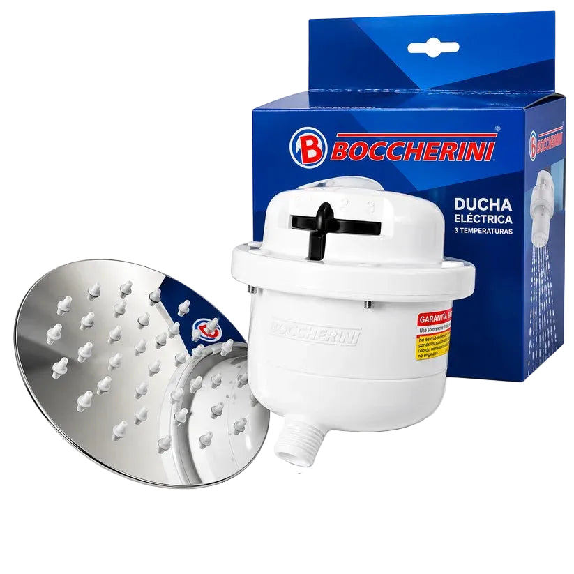 Ducha Eléctrica Boccherini 220 V Blanca Con Regadera