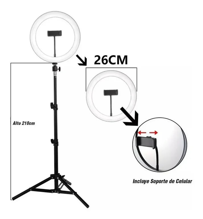 Aro Luz 26 Cms Con Trípode