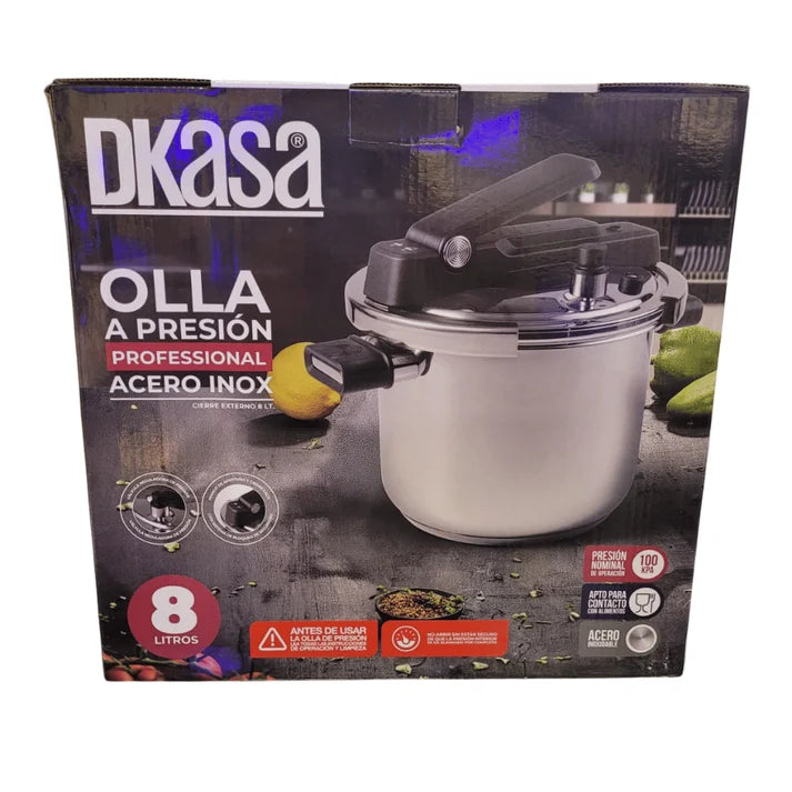 Olla A Presión Dkasa Cierre Hermético 8L