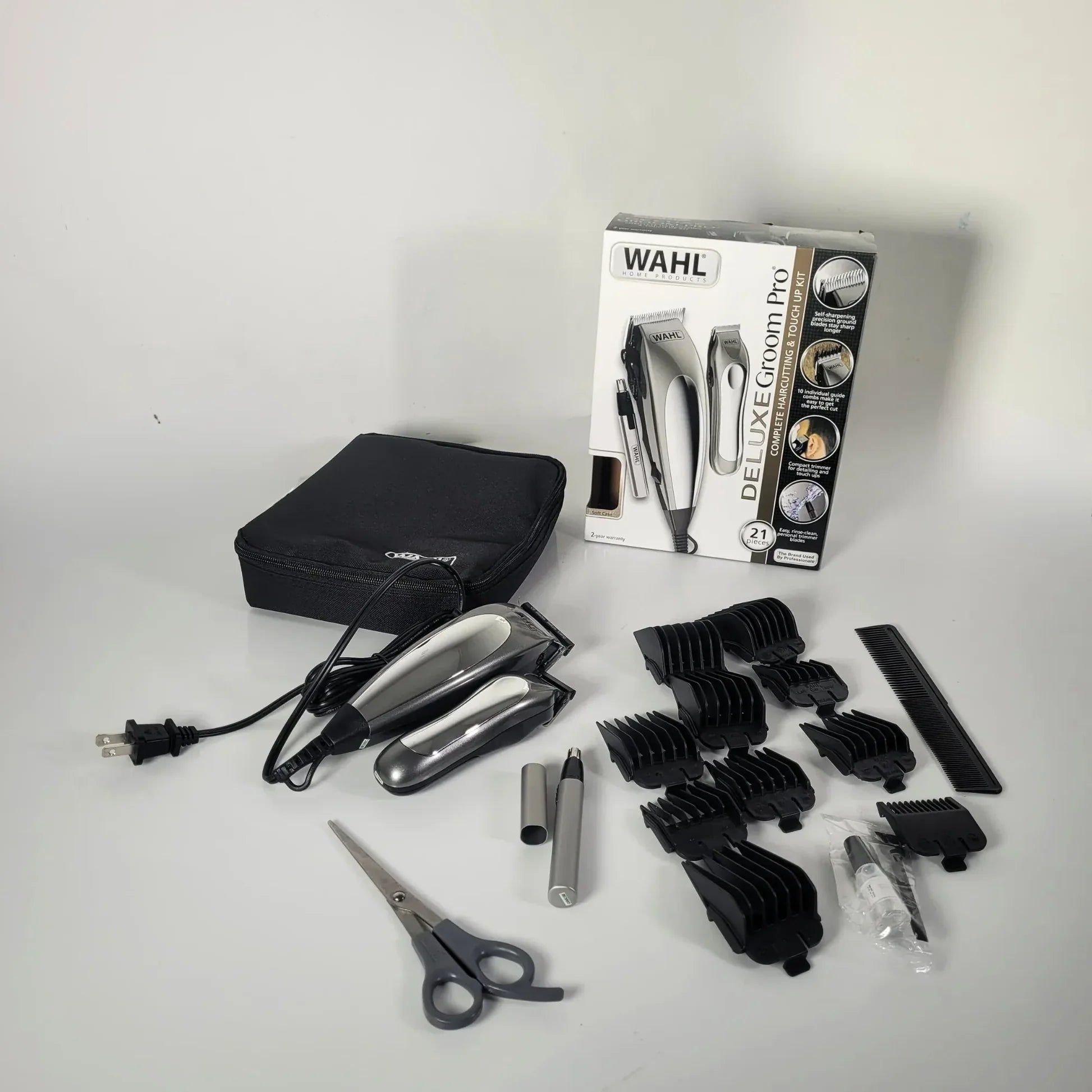 Maquina De Motilar Combo Wahl Deluxe 21 Piezas