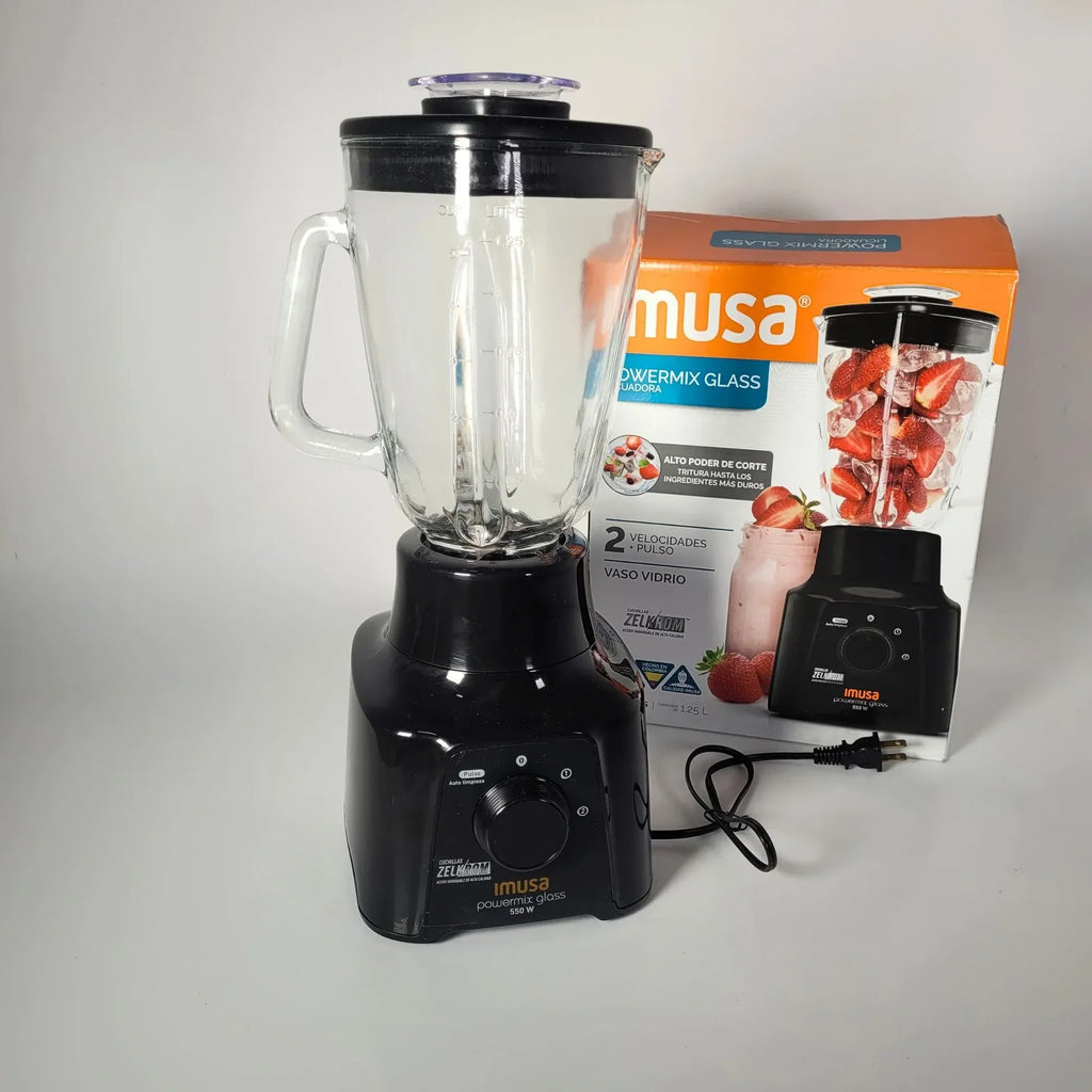 Licuadora Imusa Power Glass Vaso Vidrio 2 Velocidades