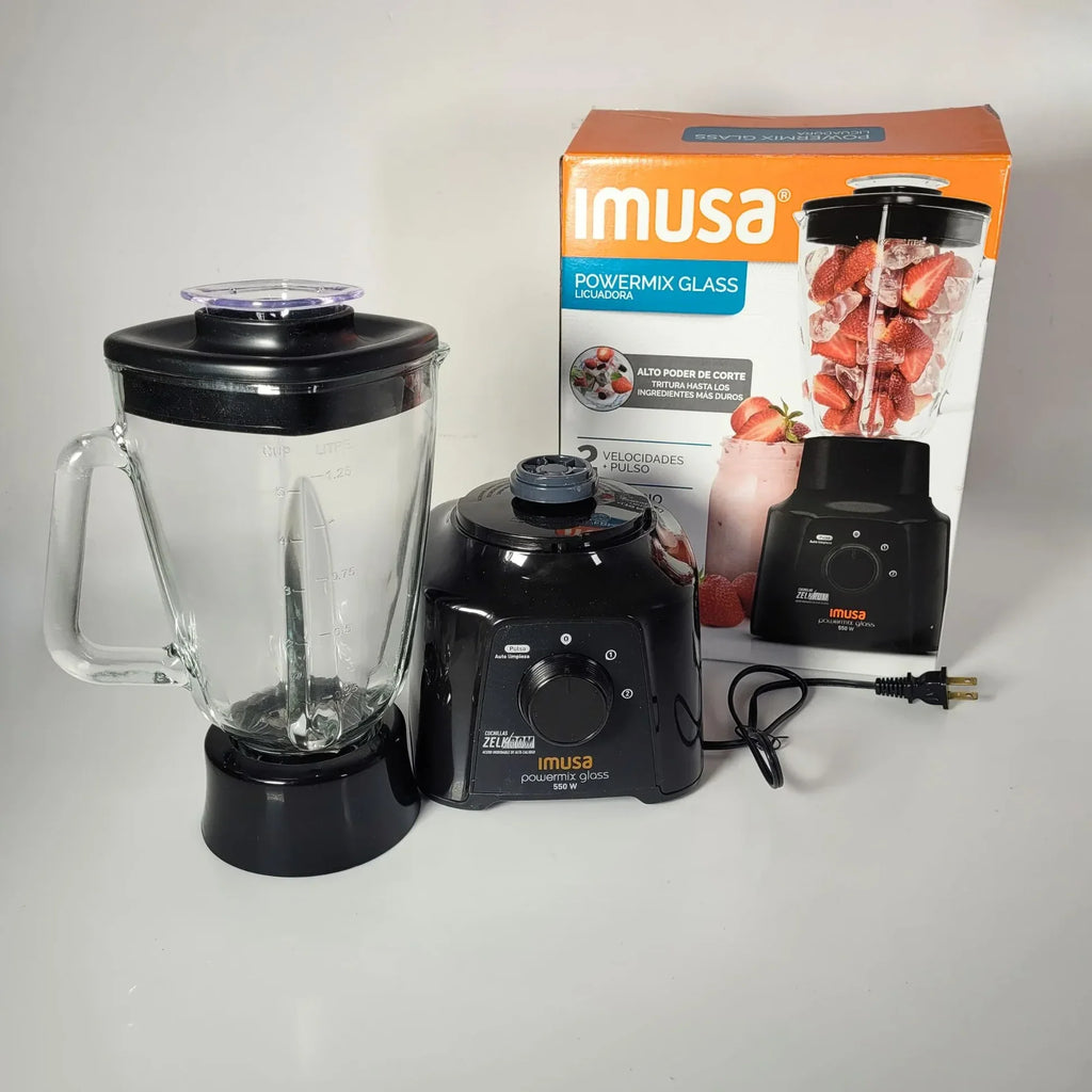 Licuadora Imusa Power Glass Vaso Vidrio 2 Velocidades