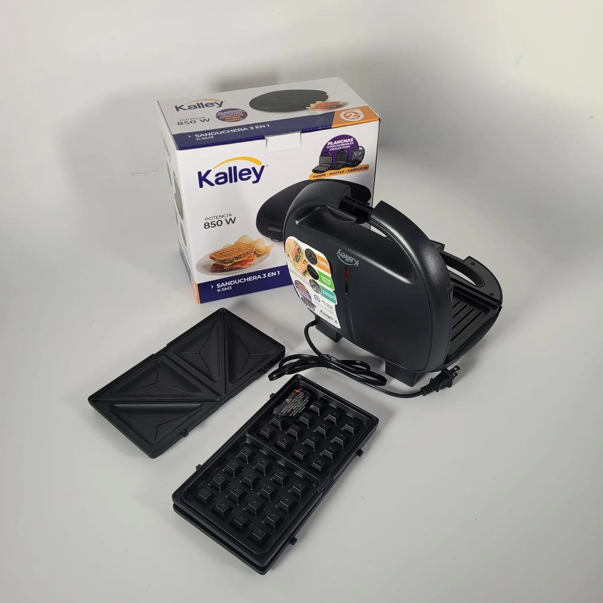 Sanduchera Kalley 3 En 1