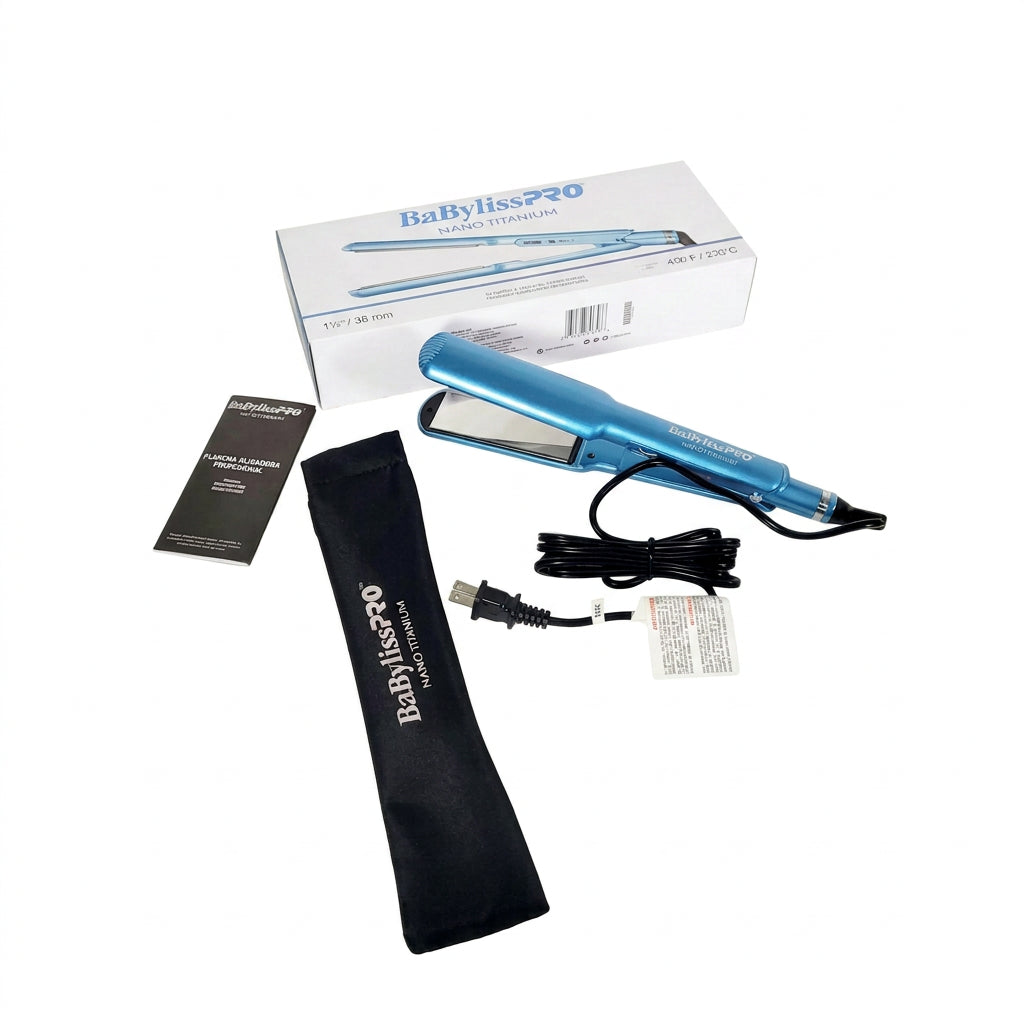 Plancha BaBylissPRO 9559 Nano Titanium De 1½ Pulgadas Con Perilla Placa ancha