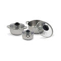 Juego De Ollas Dkasa Premium En Acero Inoxidable De 6 Piezas