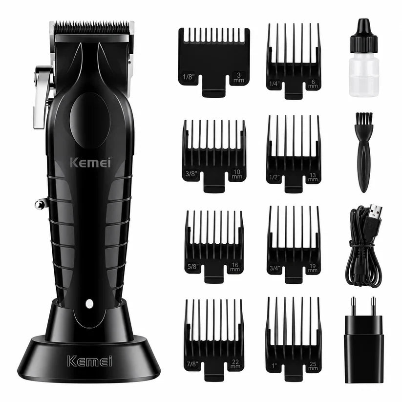Máquina De Motilar Kemei KM-2296 Inalámbrica Con Base De Carga