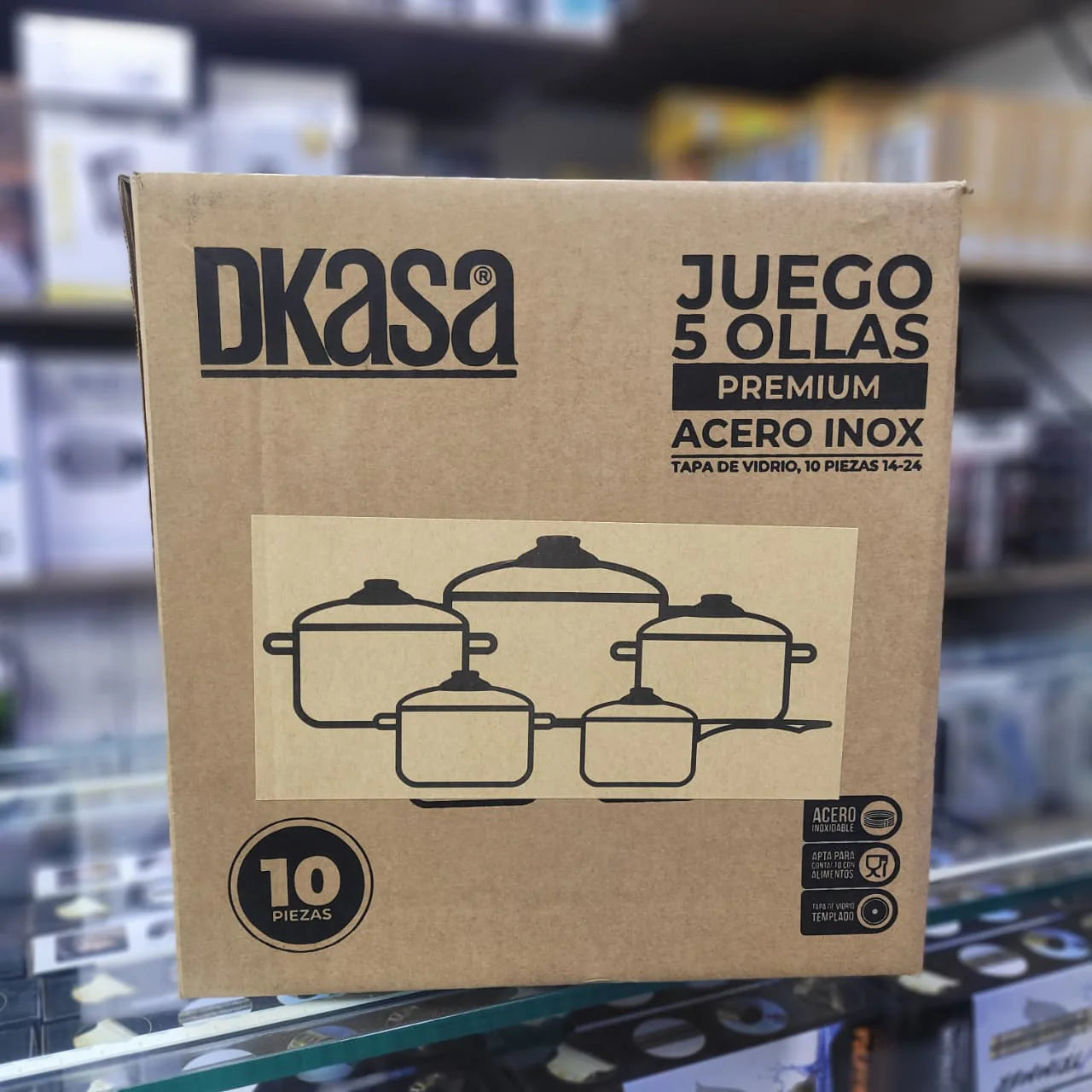 JUEGO DE OLLAS DKASA ACERO 10 PIEZAS